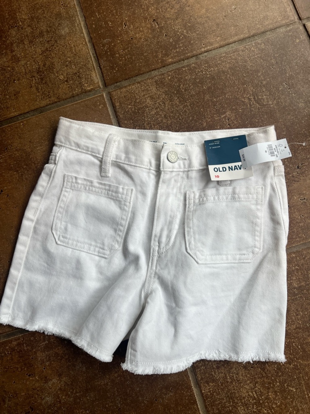 Old Navy White Denim Cutoff Shorts